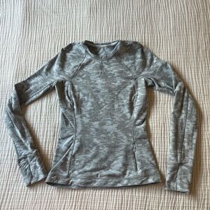 lululemon athletica Heathered Gray Long-Sleeve Run Top
